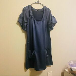 Kenneth Cole Reaction Asymmetrical Navy Dress